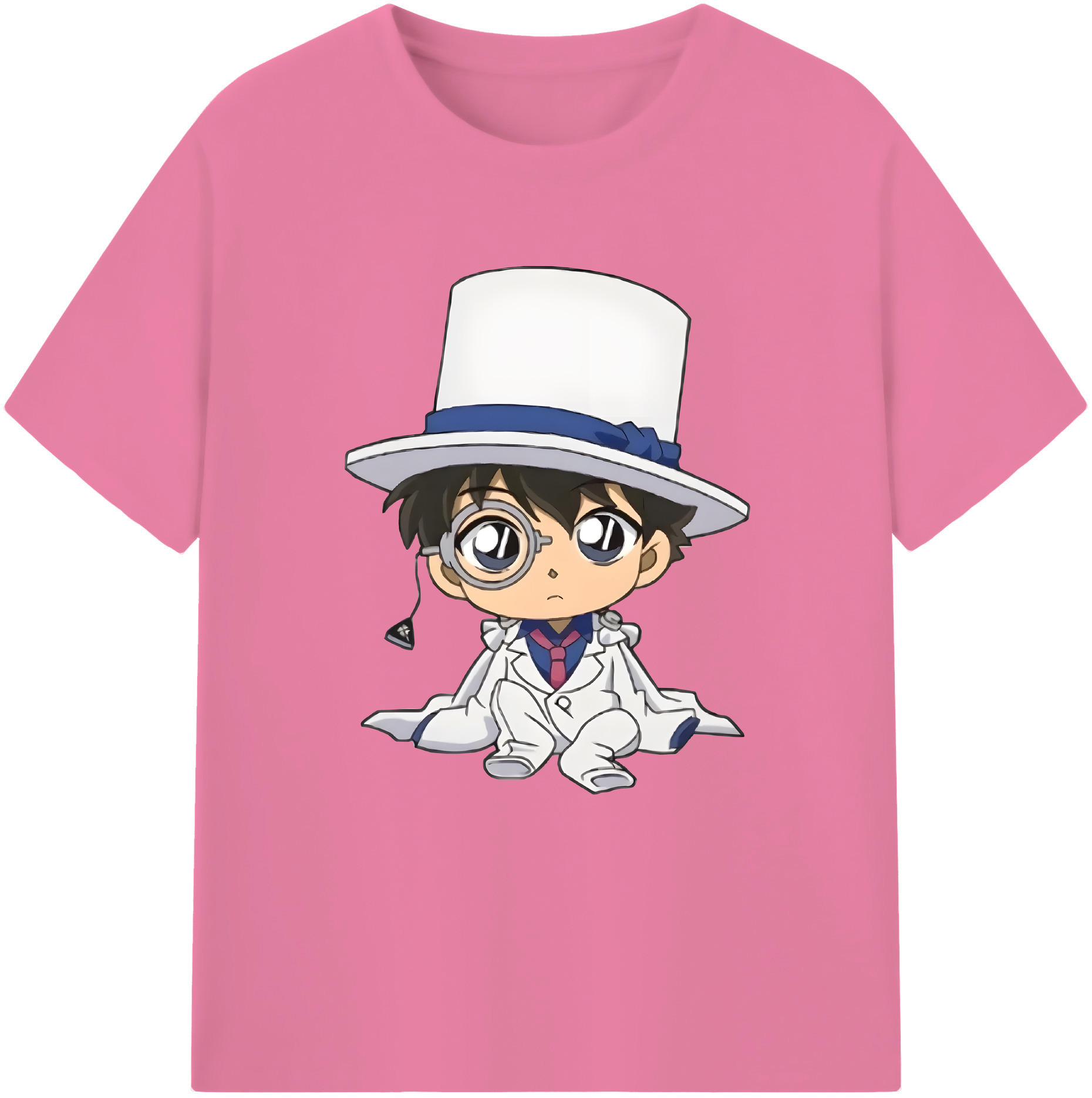 （画像用） 名探偵コナン くろば かいと Detective Conan Kuroba Kaito 綿100％半袖Tシャツ（フロントプリント）
